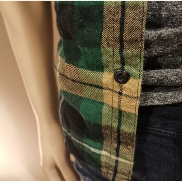 American Eagle Super Soft Heritage Flannel XS Grn - Picture 5 of 8